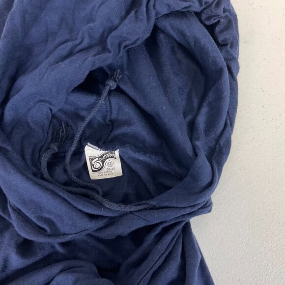 Vintage 80s New York Hoodie T Shirt Mens Size Medium Blue Made In USA - Picture 4 of 4